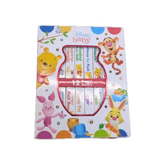 Disney Baby Winnie The Pooh Book Collection Book Block 12 Board Books {144} - Picture 1 of 10
